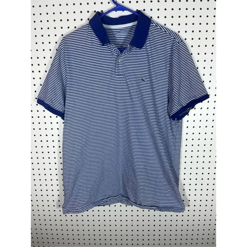 Vineyard Vines striped polo shirt size L